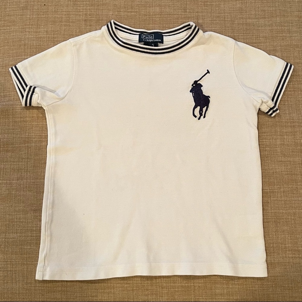 POLO by RALPH LAUREN cotton Pique Polo 3T logo big pony embroidered